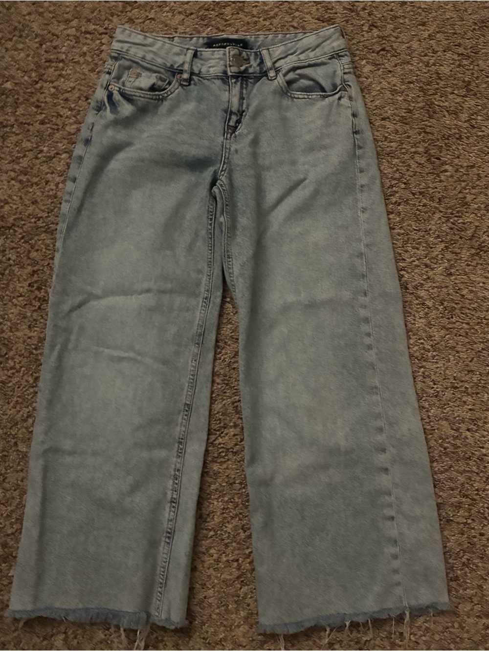 Aeropostale Light Wash Wide Leg Jeans